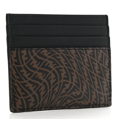 Fendi X SARAH COLEMAN Vitello Grace Light Micro FF Vertigo Embossed Card Holder Maya Black 3 of 7