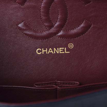 Chanel Lambskin Quilted Medium Double Flap Navy 10 of 12