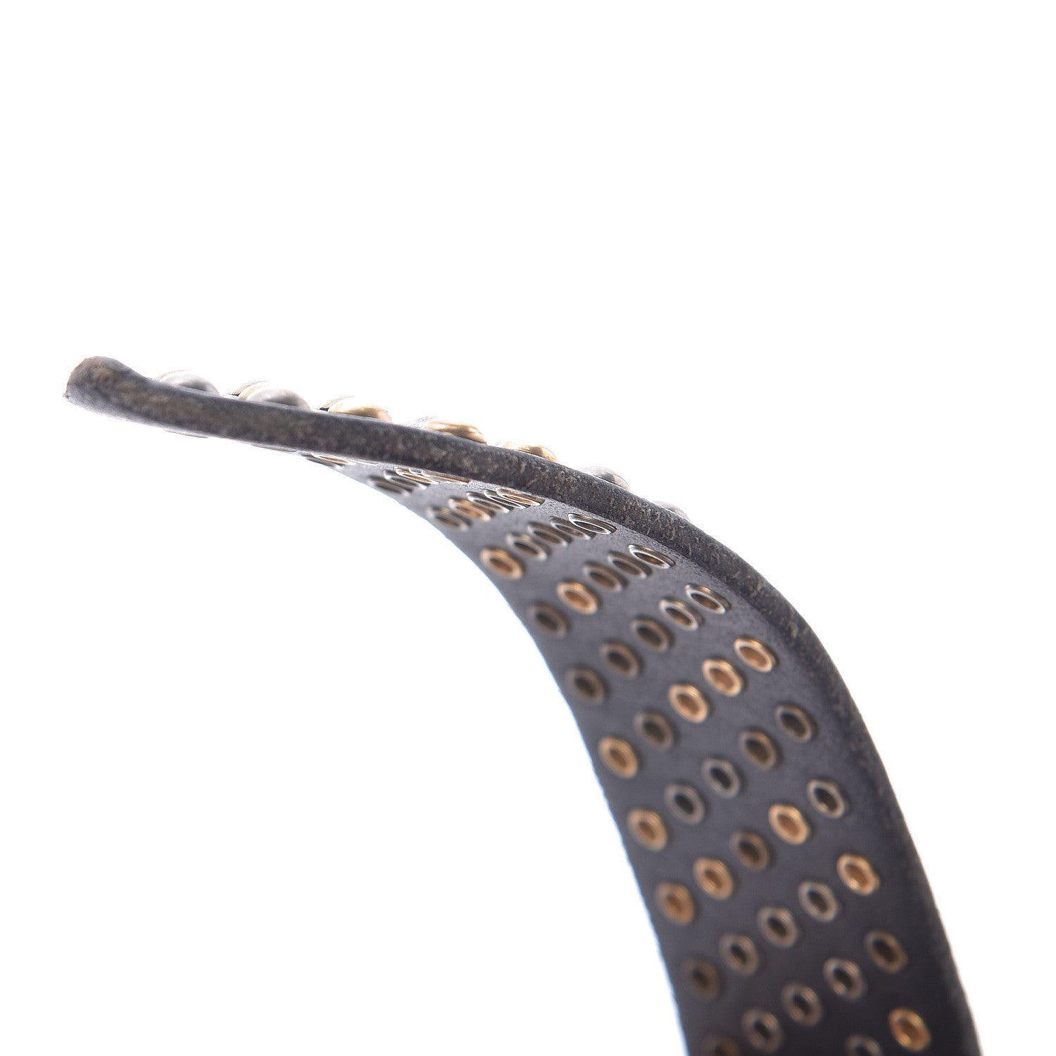 Gucci Calfskin Studded Feline Belt 100 40 Black 9 of 10