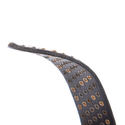 Gucci Calfskin Studded Feline Belt 100 40 Black 9 of 10