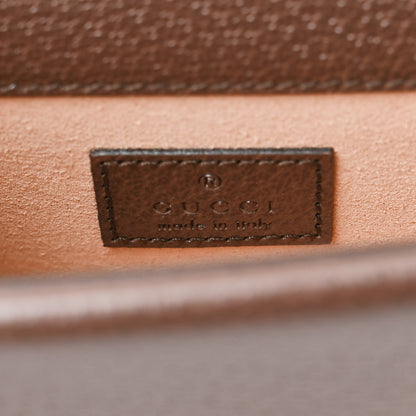 Gucci Monogram Jumbo GG Textured Dollar Calfskin Embroidered Super Mini Dionysus Shoulder Bag Camel Ebony New Acero Multicolor 6 of 10