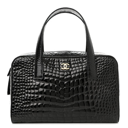 Chanel Alligator Bowler Bag Black 1 of 10