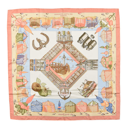 Hermes Silk Charmes Des Plages Normandes Scarf 90 1 of 5