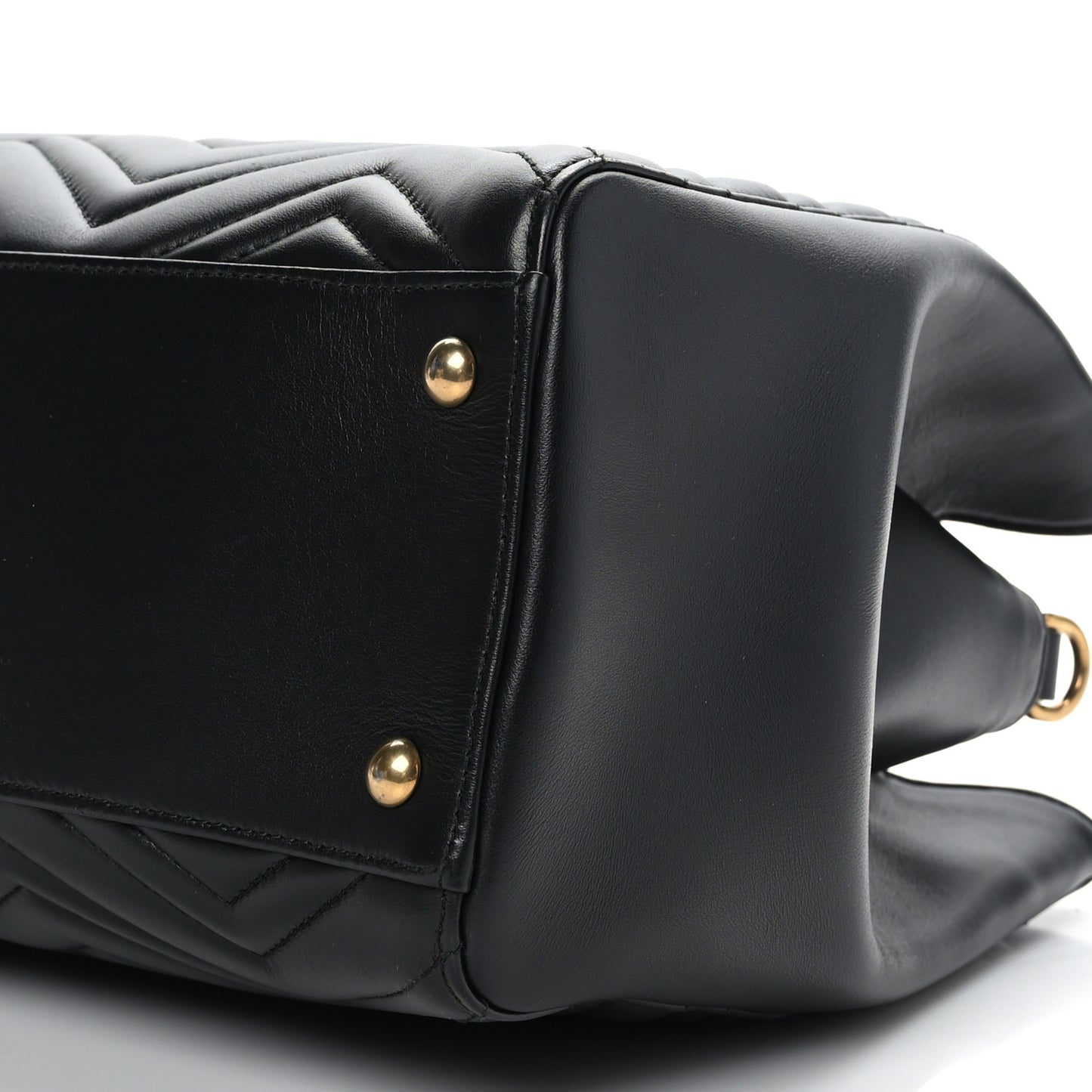 Calfskin Matelasse Medium GG Marmont Tote Black