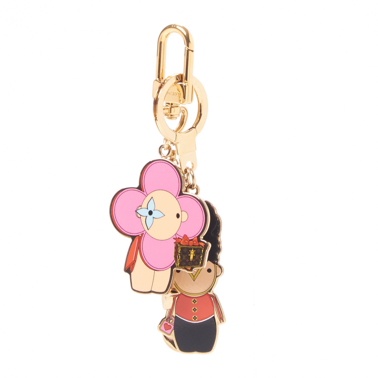 Louis Vuitton Monogram Gaston & Vivienne Best Friend Bag Charm Key Holder Gold 2 of 5