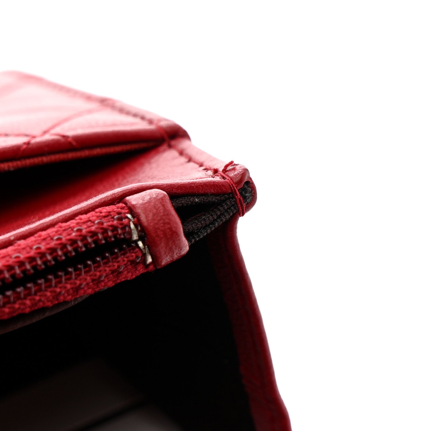 Chanel Lambskin Quilted Trendy CC Wallet On Chain WOC Red 12 of 13