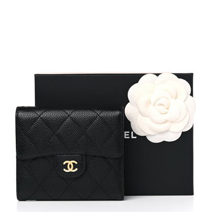 Chanel Caviar Quilted Compact Flap Wallet Black 19 of 19