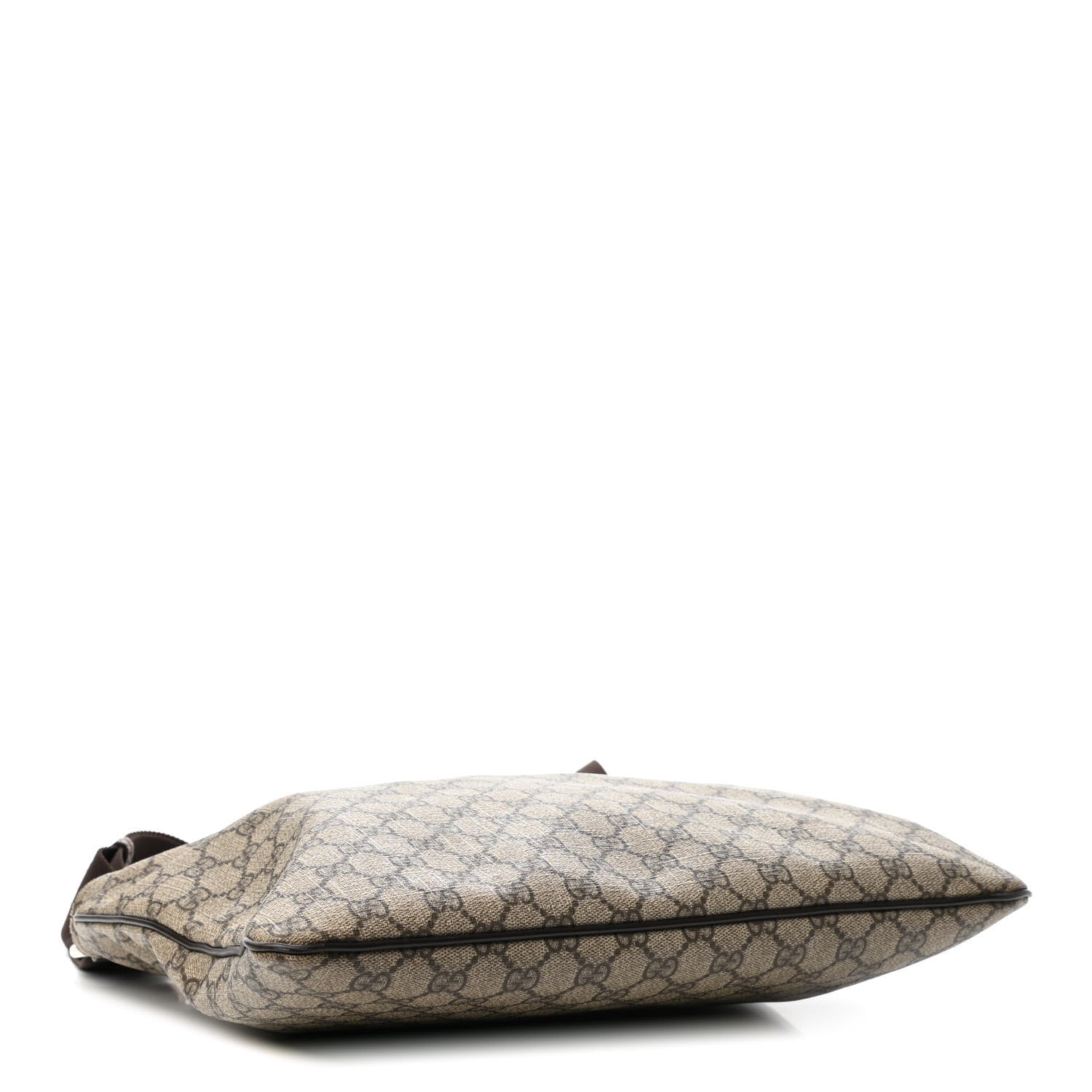 Gucci GG Supreme Monogram Medium Flat Messenger Bag Dark Brown 3 of 4