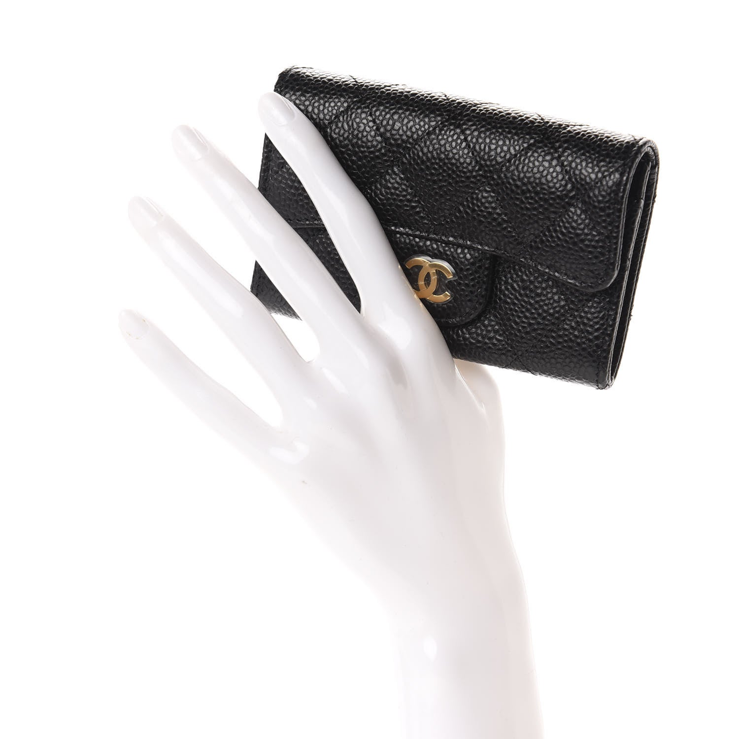 Chanel Caviar Quilted Flap Card Holder Black 2 of 9