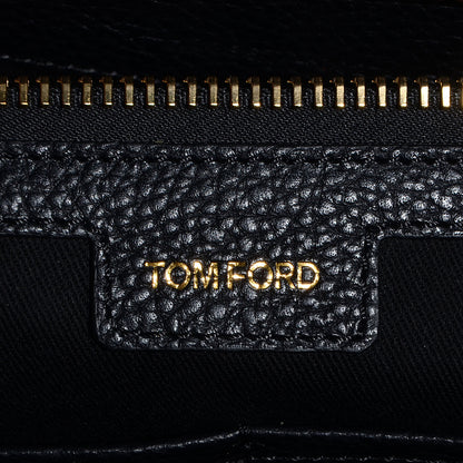 Tom Ford Calfskin Buckley Flat Trapeze Briefcase Black 13 of 14