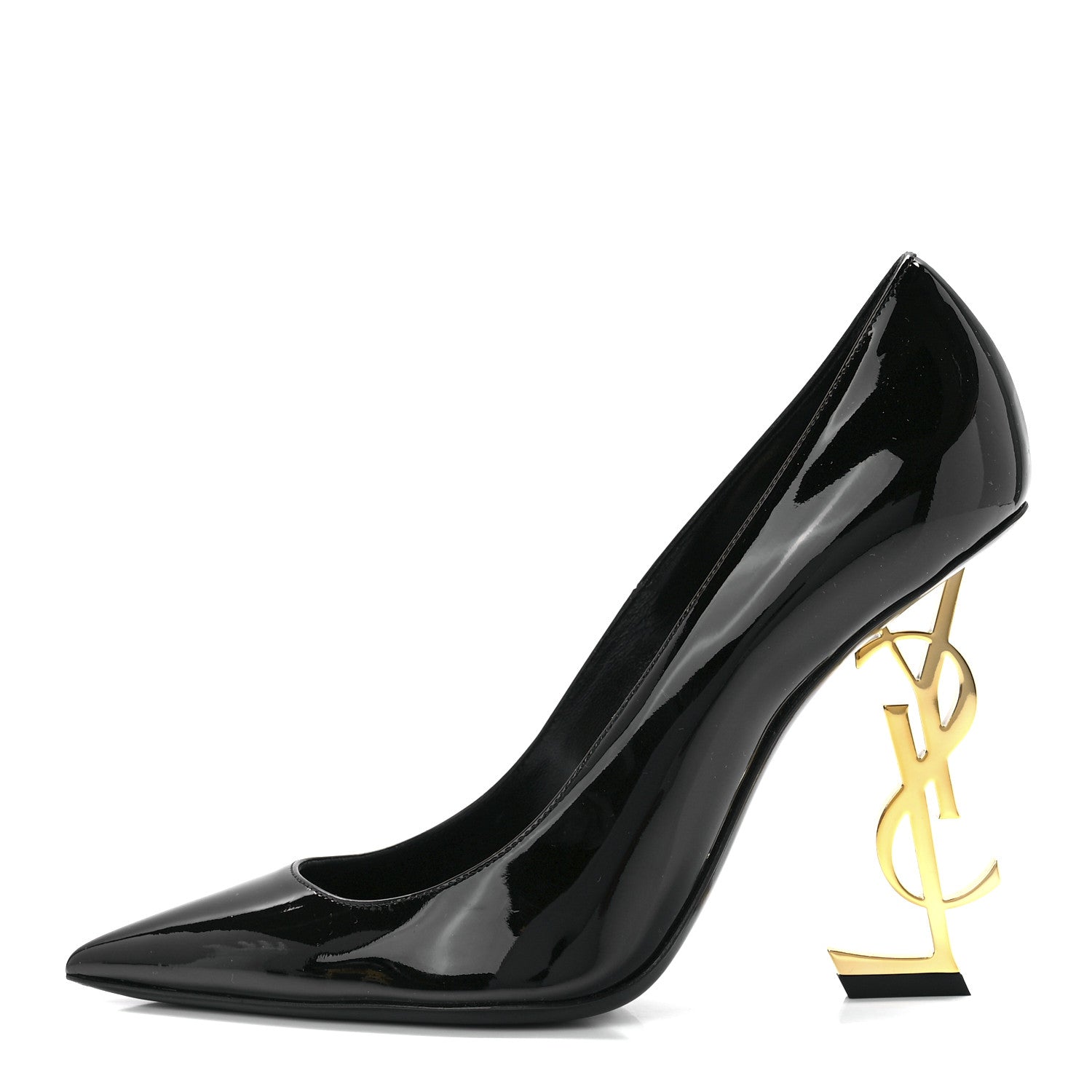 Saint Laurent Patent Opyum 110 Pumps 39 Black Gold 1 of 9
