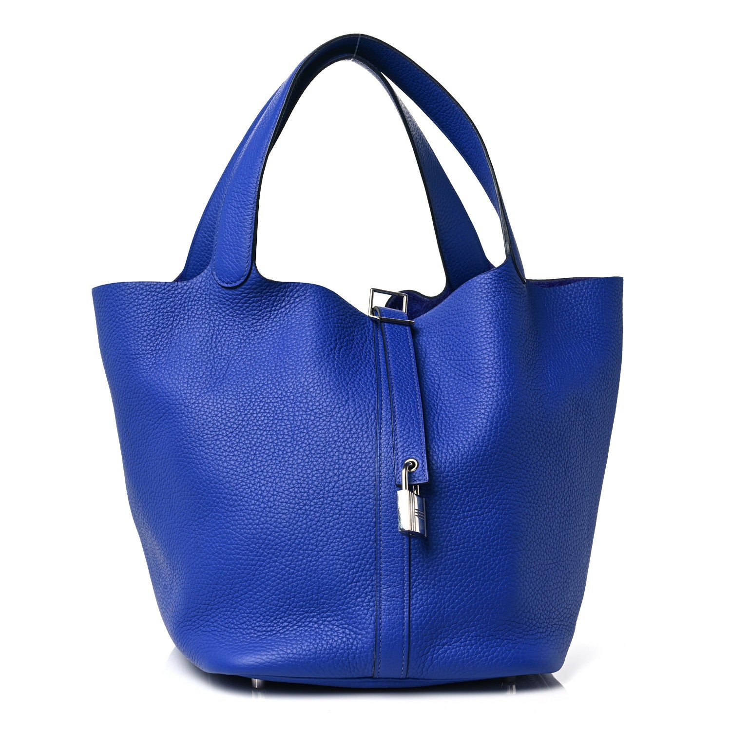 Hermes Taurillon Clemence Picotin Lock 26 GM Bleu Electrique 1 of 9