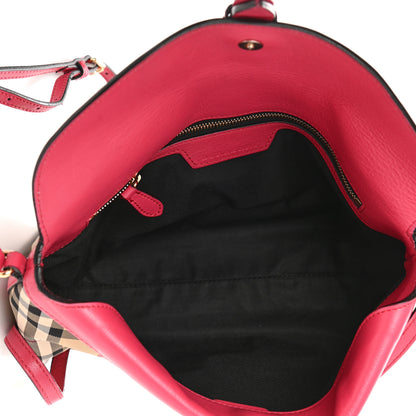 Burberry Horseferry Check Small Leah Crossbody Clutch Crimson Pink 4 of 13
