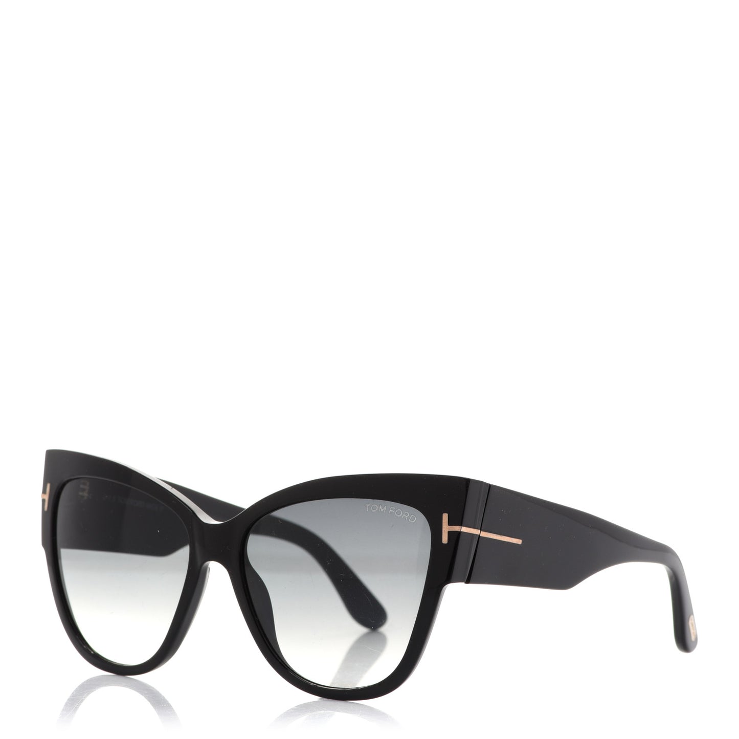 Acetate Anoushka Cat Eye Sunglasses TF371 Black