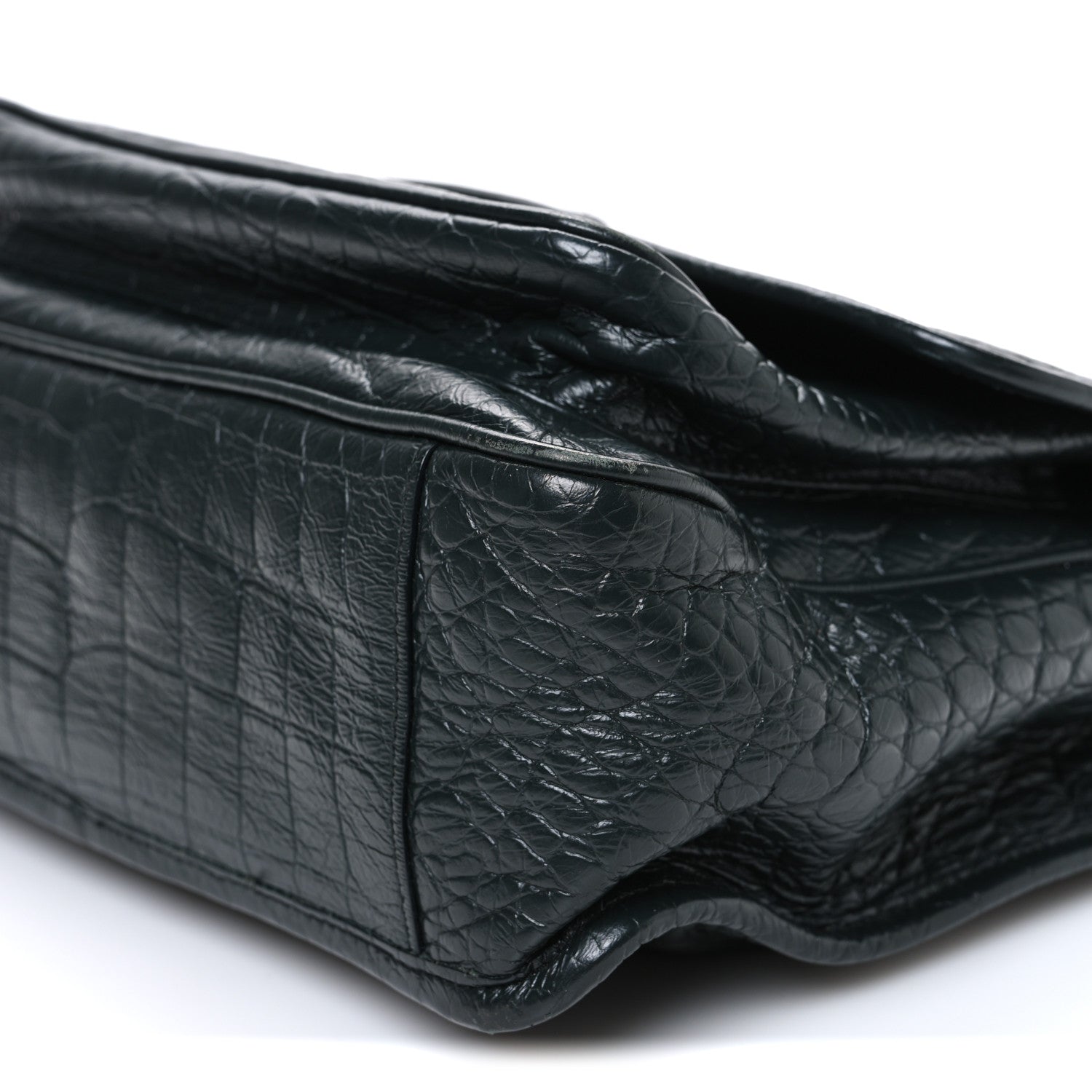 Saint Laurent Crocodile Embossed Calfskin Monogram Medium Niki Chain Satchel Algea 10 of 11