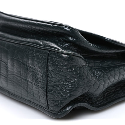 Saint Laurent Crocodile Embossed Calfskin Monogram Medium Niki Chain Satchel Algea 10 of 11