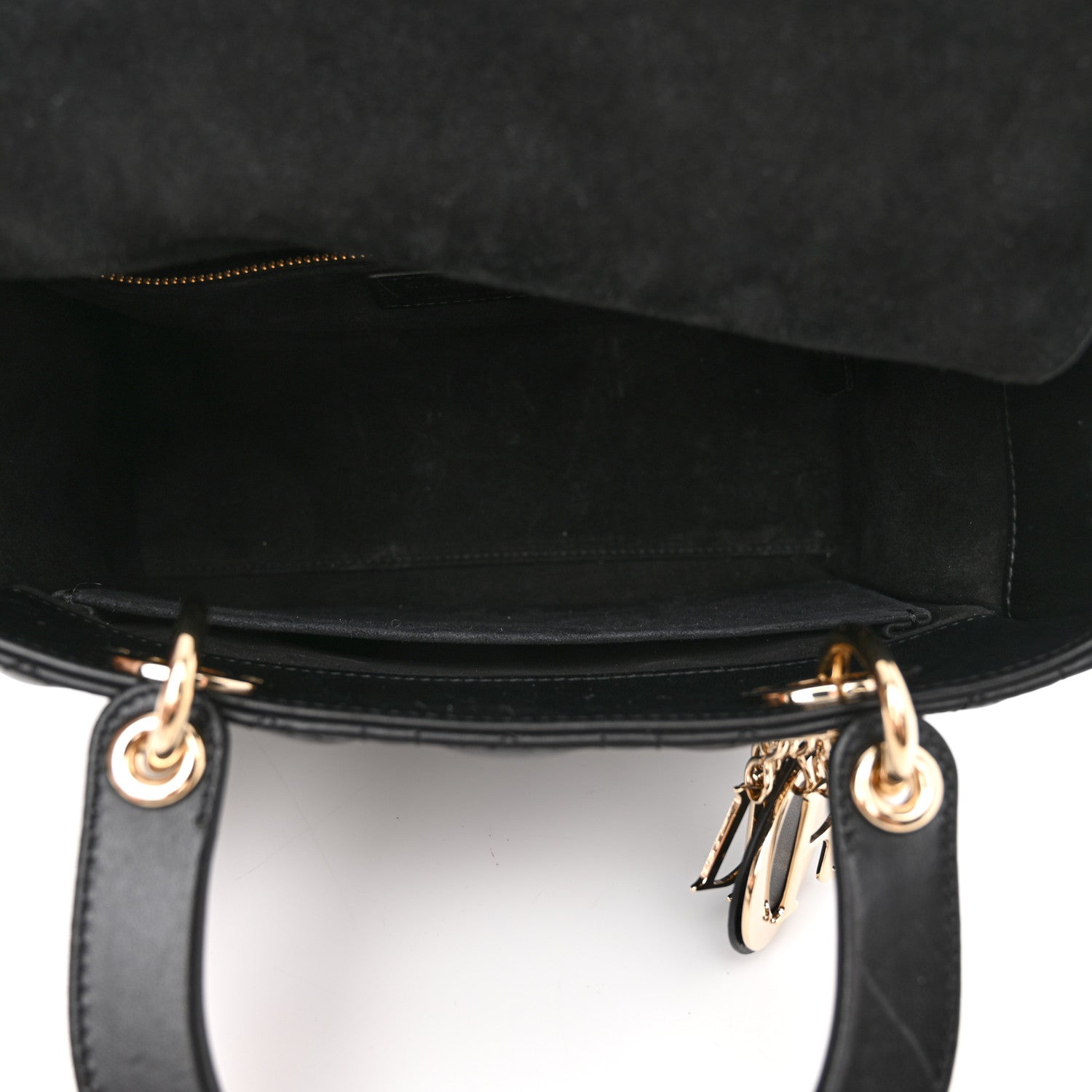 Christian Dior Lambskin Cannage Medium Lady Dior Black 5 of 13