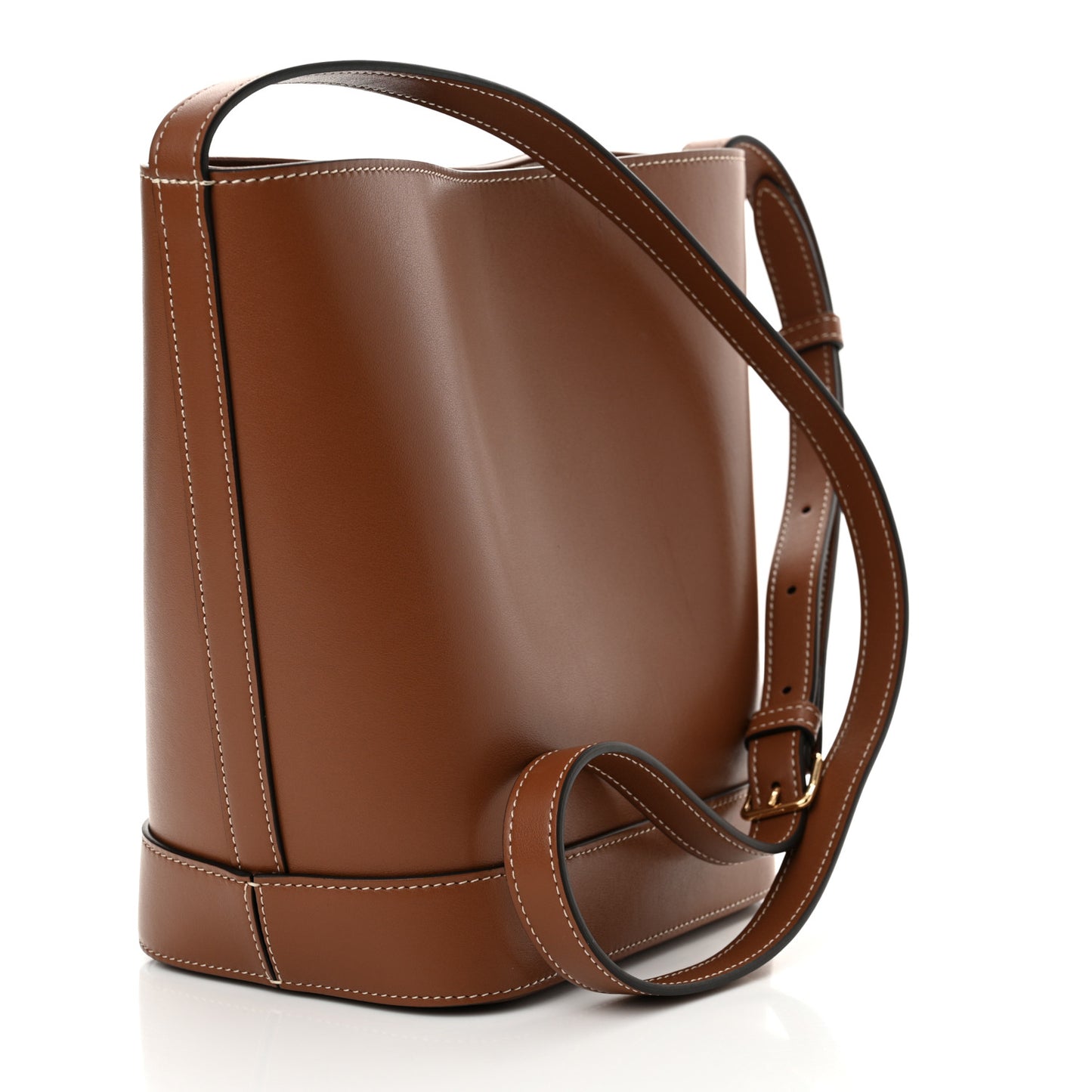 Smooth Calfskin Small Cuir Triomphe Bucket Bag Tan