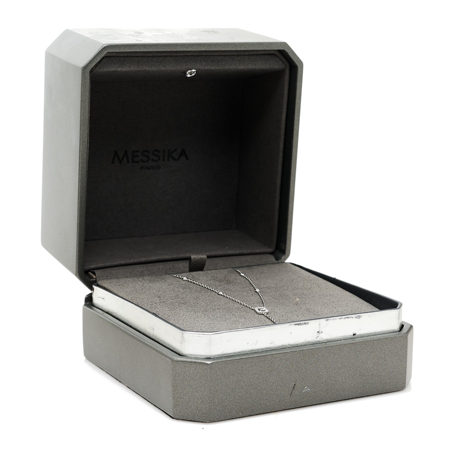Messika 18K White Gold Diamond My Twin Tie Necklace 7 of 7