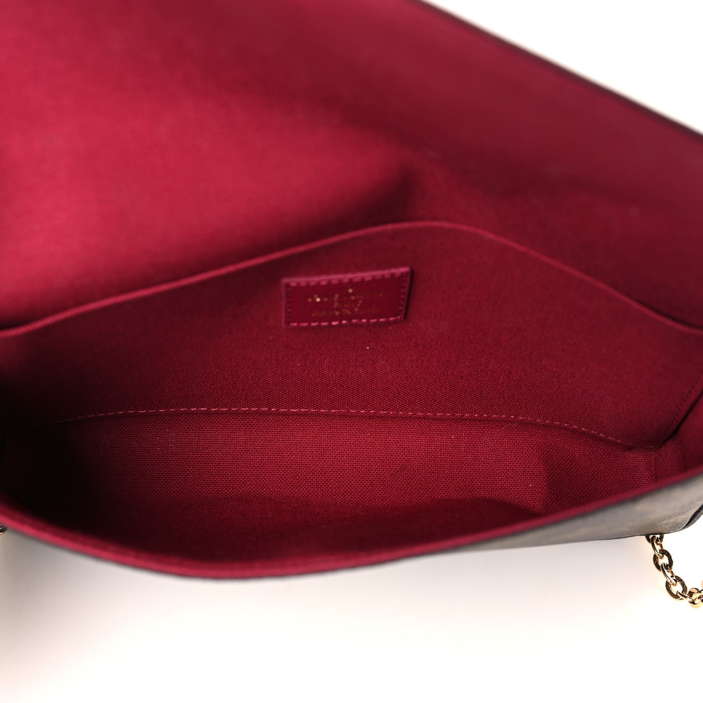 Monogram Pochette Felicie Chain Wallet Fuchsia