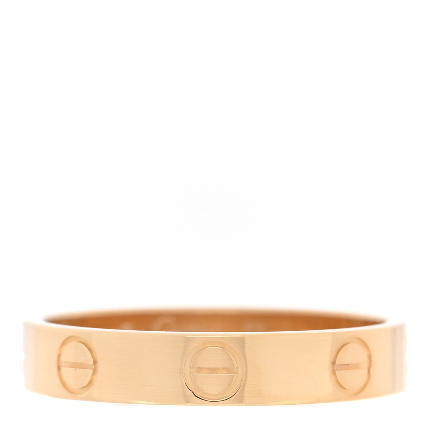 18K Yellow Gold 3.5mm LOVE Wedding Band Ring  53 6.5