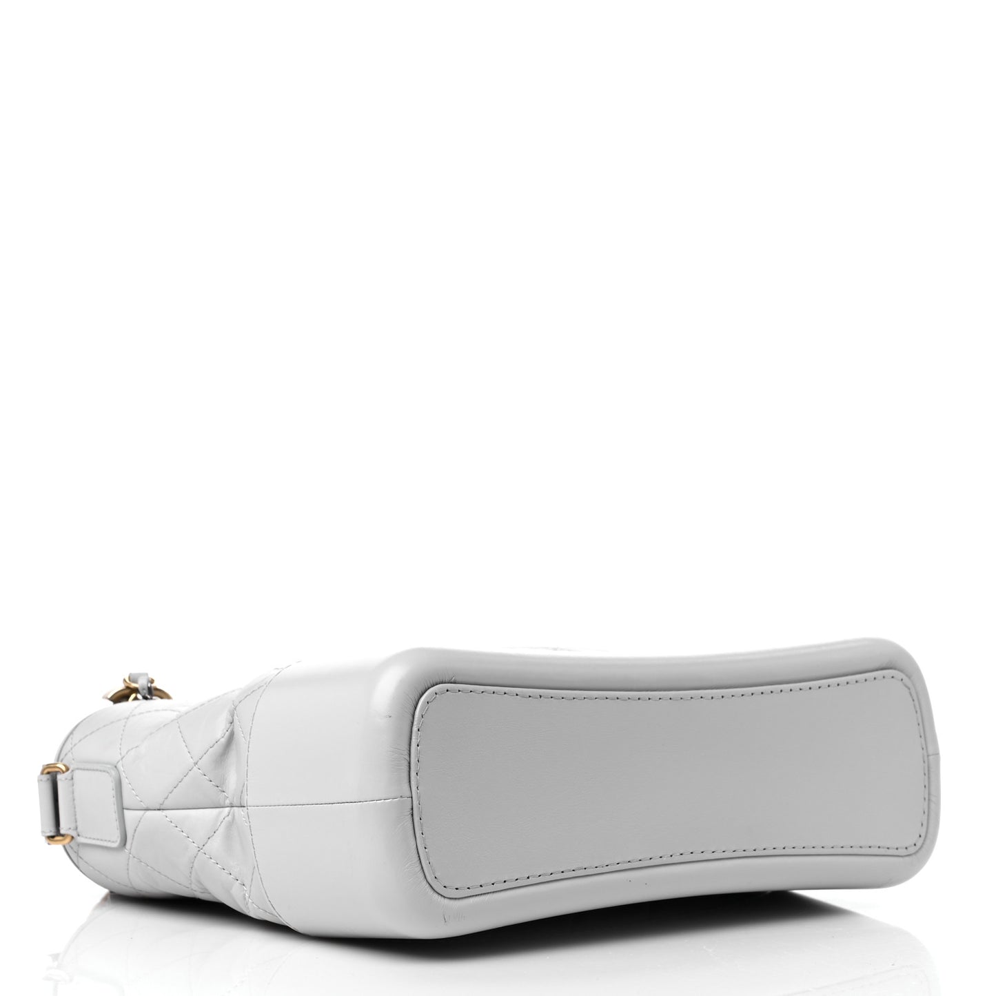 Aged Calfskin Quilted Medium Gabrielle Hobo Light Grey