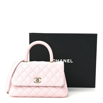 Chanel Caviar Quilted Mini Coco Handle Flap Light Pink 12 of 12