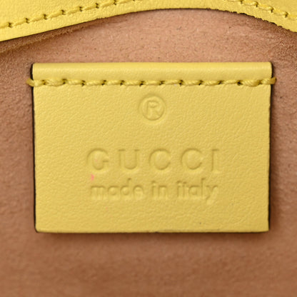 Gucci Calfskin Matelasse Super Mini GG Marmont Shoulder Bag Banana 5 of 10