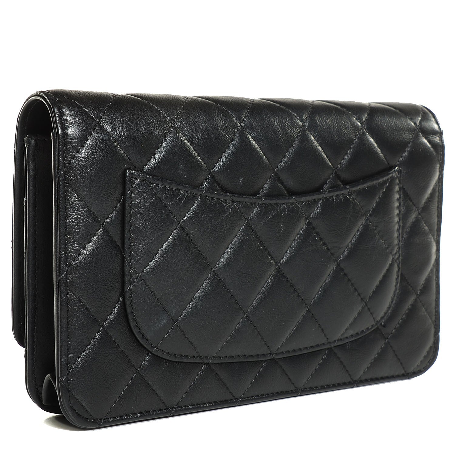 Chanel Aged Calfskin Lucky Charms Casino 2.55 Reissue Wallet on Chain WOC Black 3 of 9