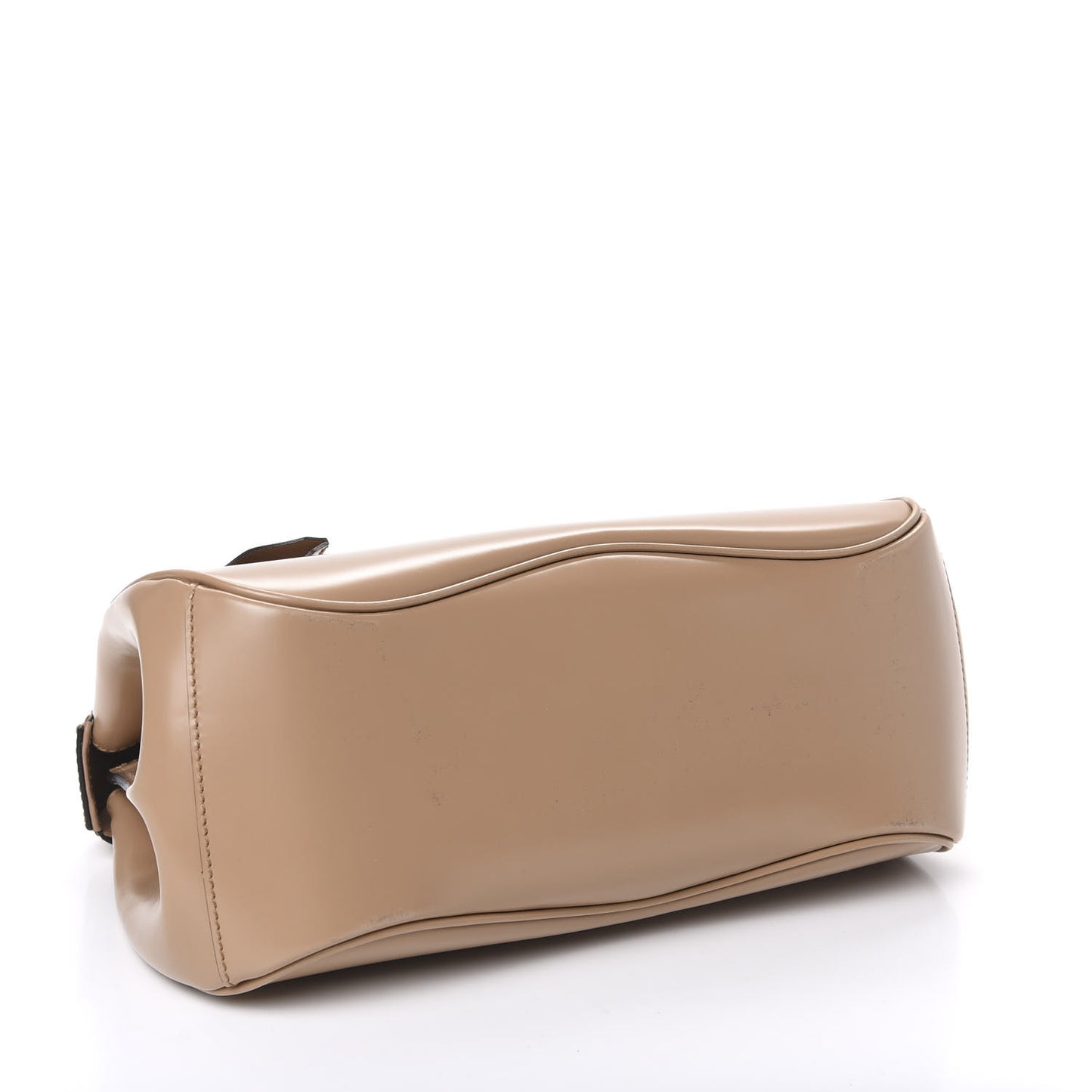 Regent Calfskin Bamboo Medium Lady Lock Top Handle Bag Dark Bamboo