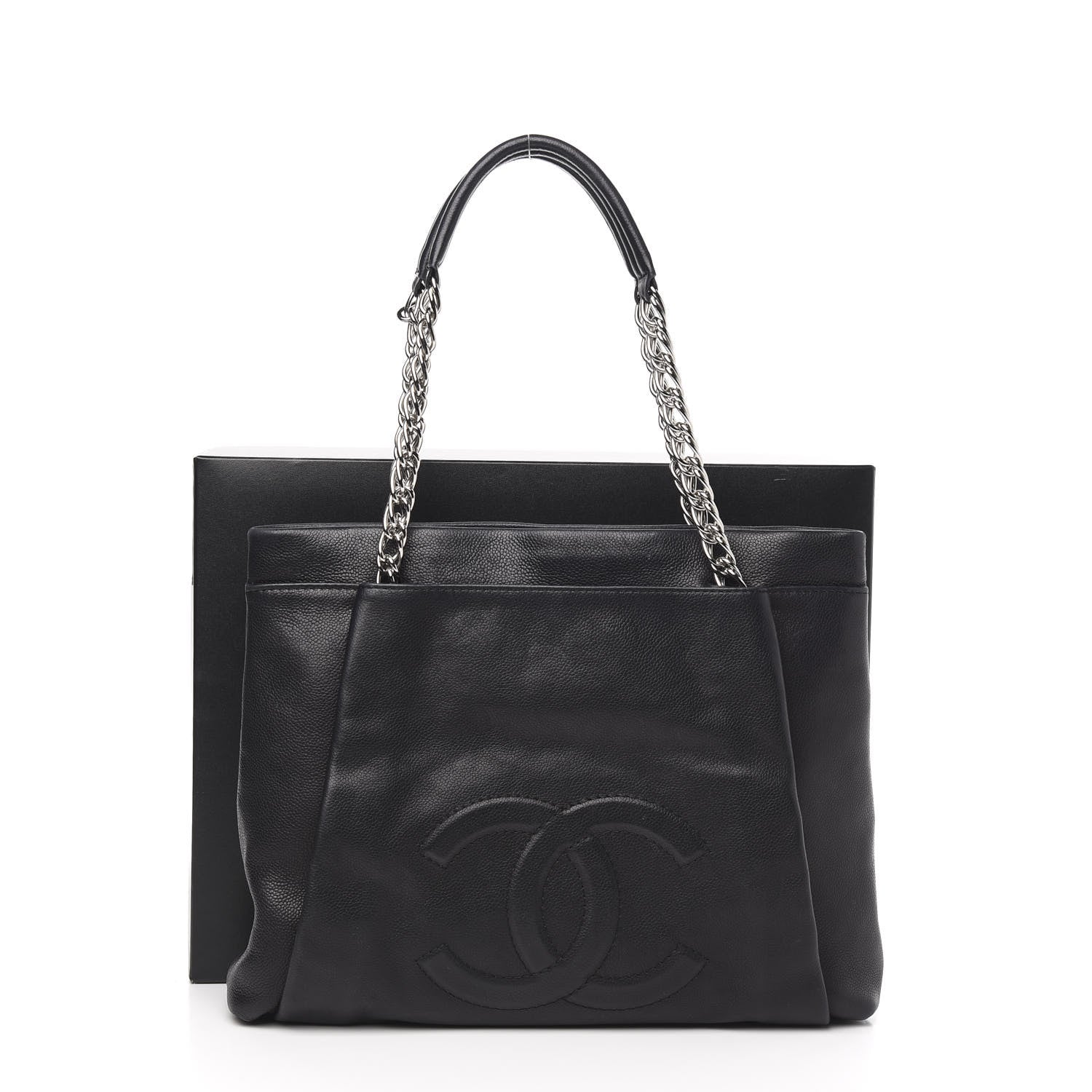 Chanel Caviar Large CC Tuck Tote Black 11 of 11