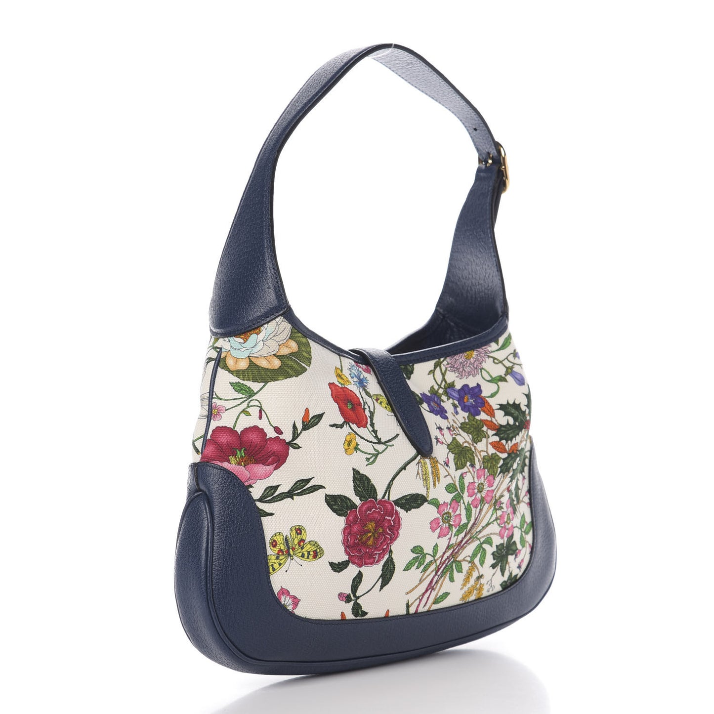 Canvas Flora Jackie O Hobo Blue Agata