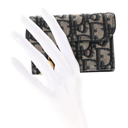 Christian Dior Oblique Saddle Card Holder Blue 2 of 7
