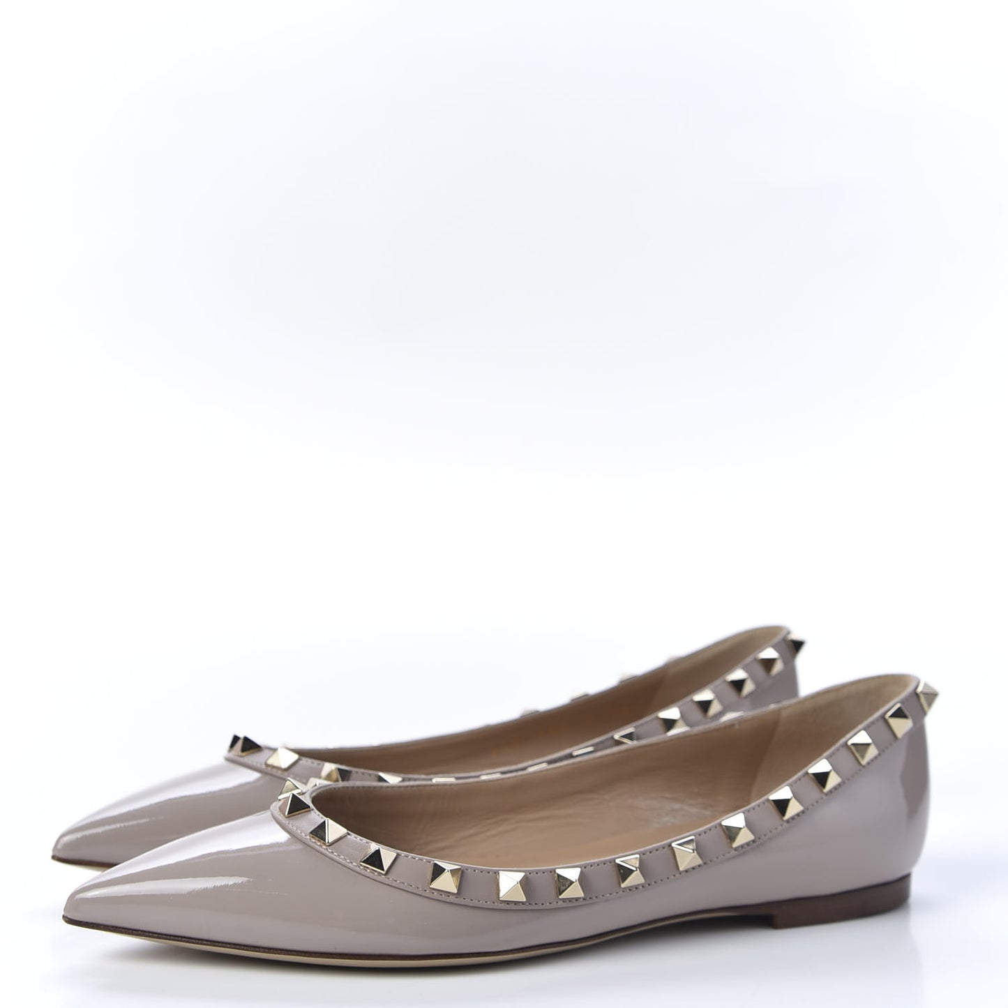 Patent Rockstud Ballerina Flats 36 Poudre
