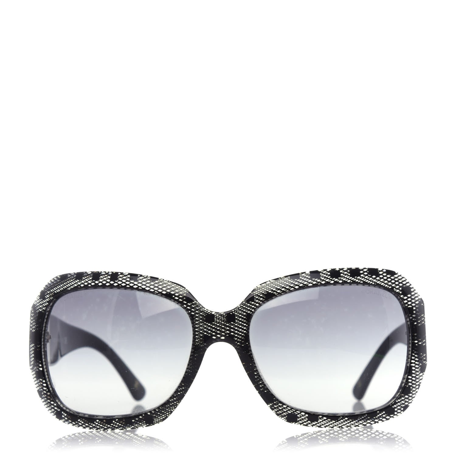 Chanel Acetate CC Lace Effect Sunglasses 5146 Black White 2 of 7
