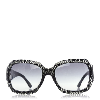 Chanel Acetate CC Lace Effect Sunglasses 5146 Black White 2 of 7