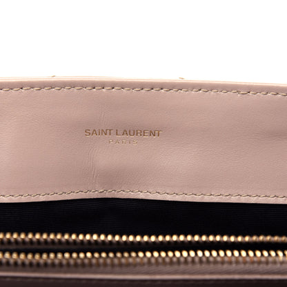 Saint Laurent Calfskin Y Quilted Monogram Medium Loulou Chain Satchel Light Natural 6 of 11