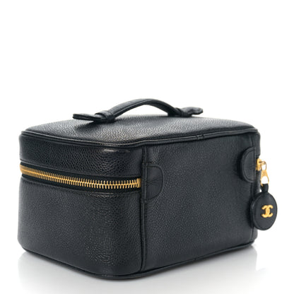 Chanel Caviar CC Vanity Cosmetic Case Black 3 of 10