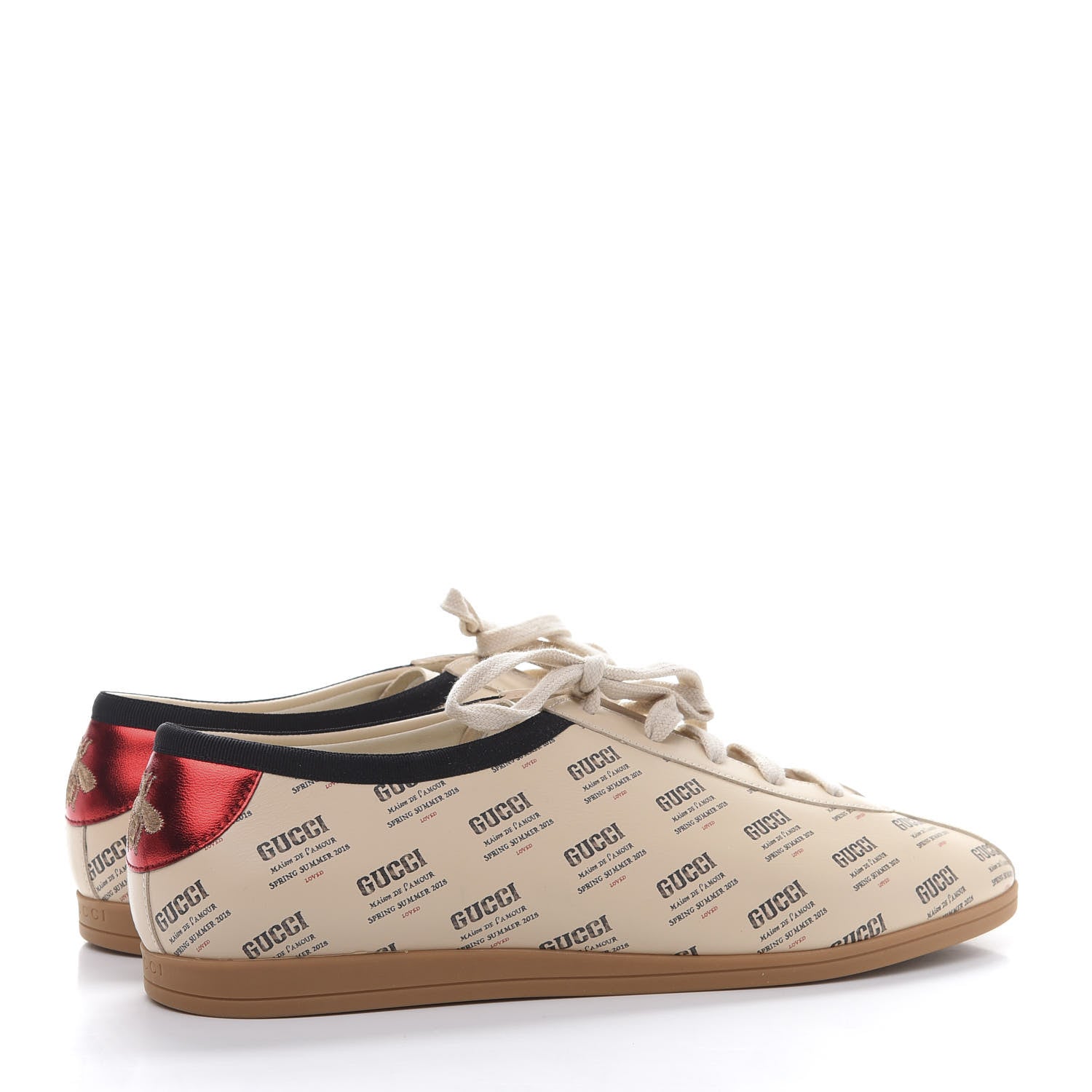 Gucci Calfskin Stamp Print Mens Falacer Sneakers 11 Soy 5 of 9