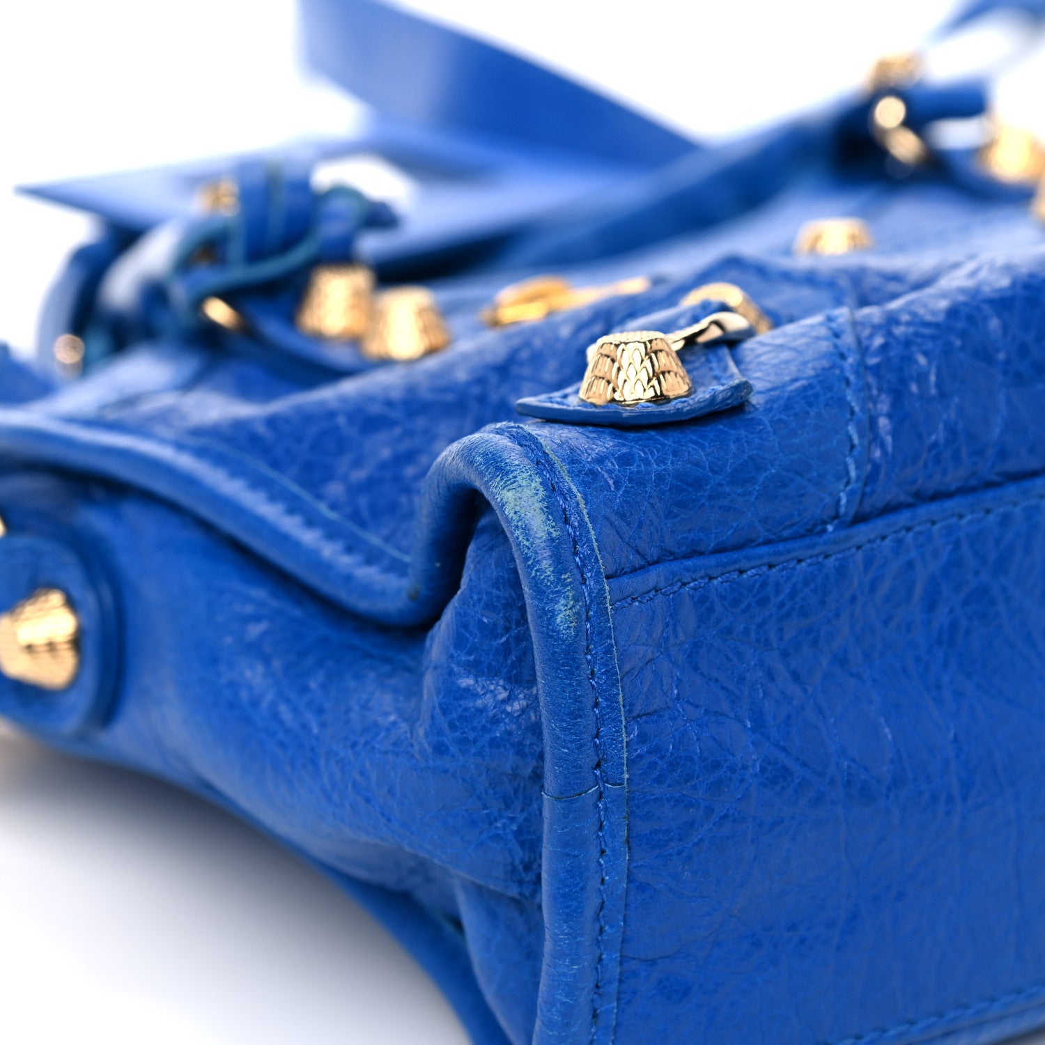 Balenciaga Agneau Giant 12 Gold Hardware Mini City Bleu Lazuli 4 of 14