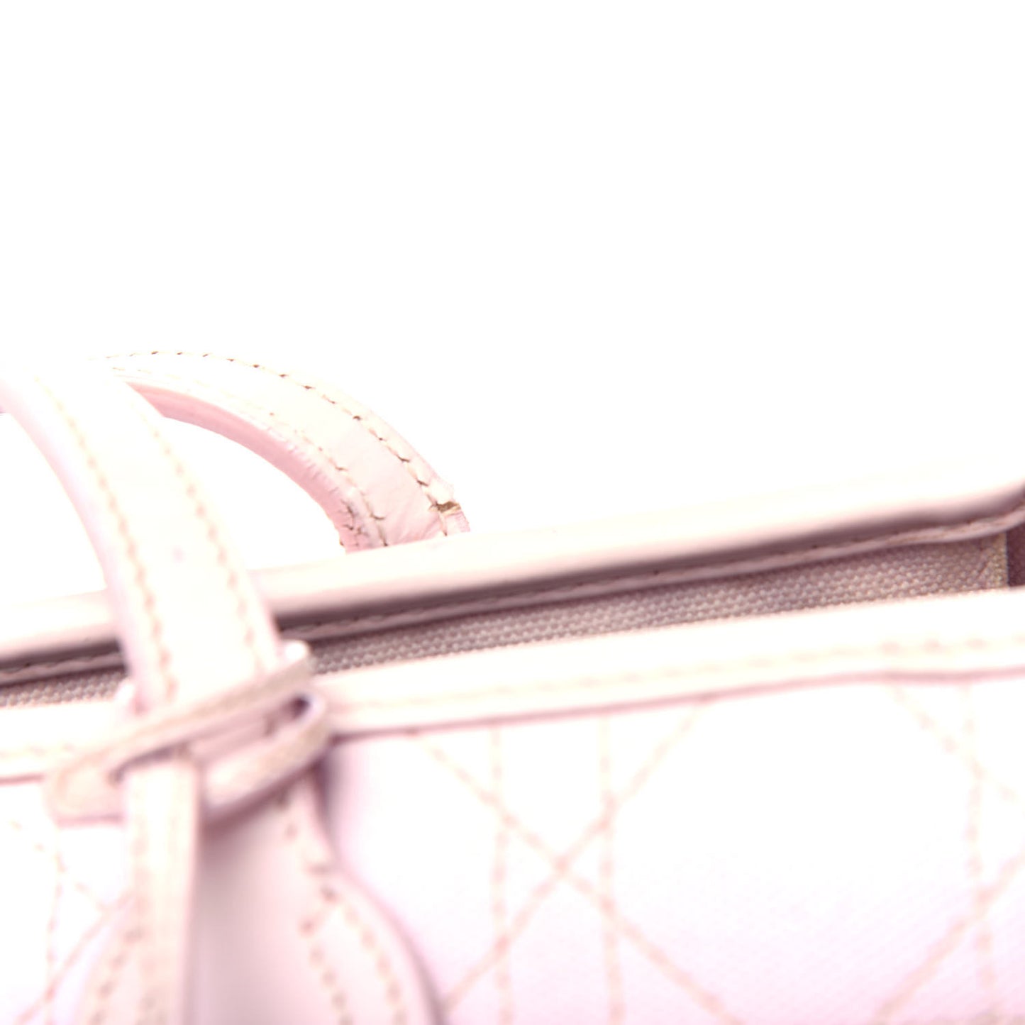 Coated Canvas Cannage Panarea Shopping Tote Pink