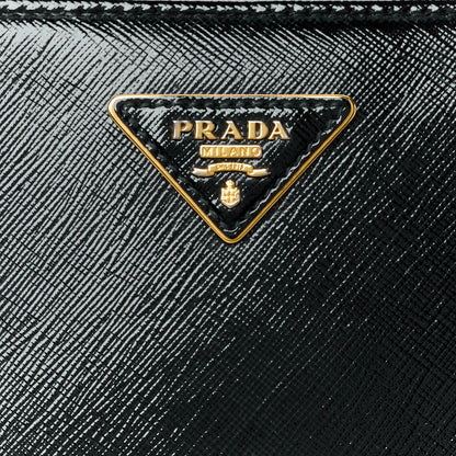 Prada Saffiano Vernice Open Promenade Tote Black Rosso 8 of 11