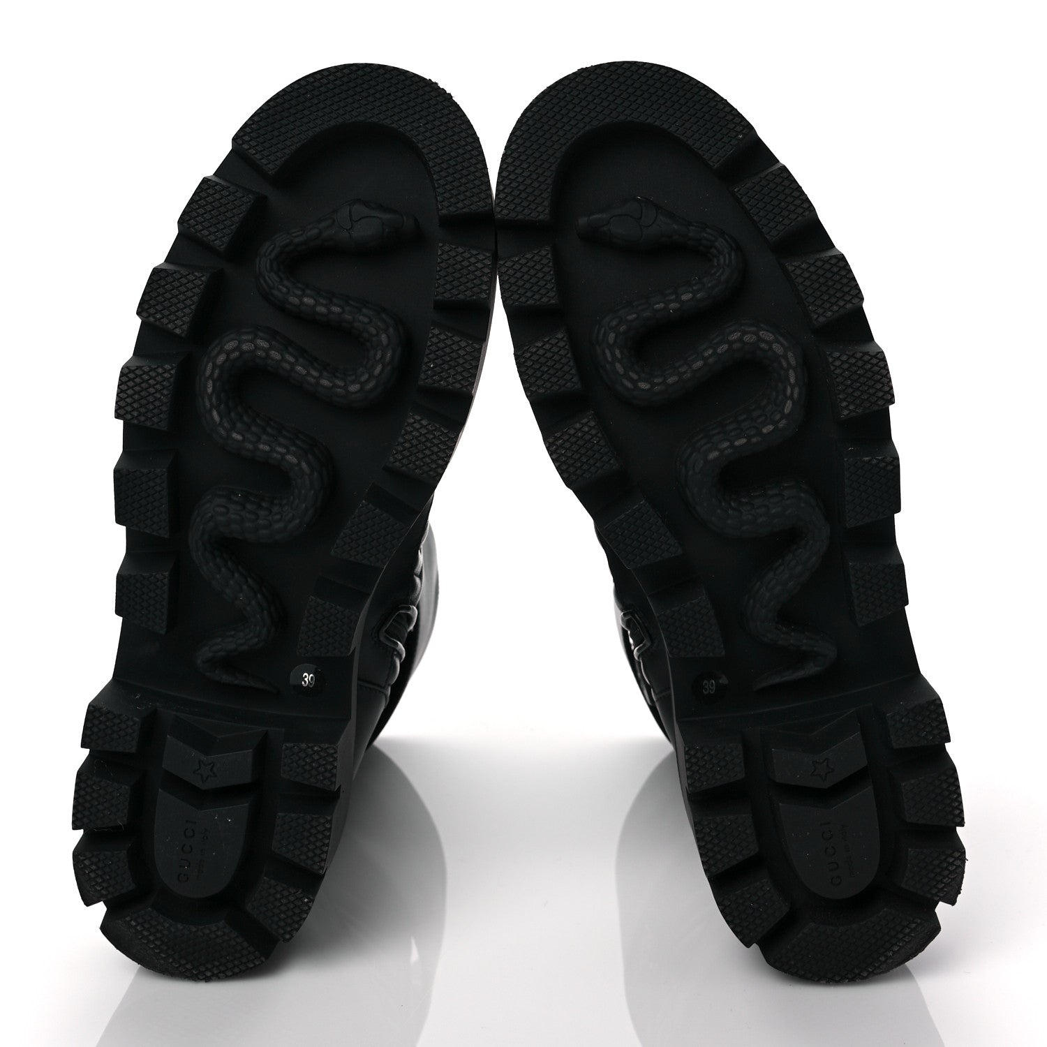 Gucci Nappa Frances GG Matelasse Platform Combat Boots 39 Black 5 of 7