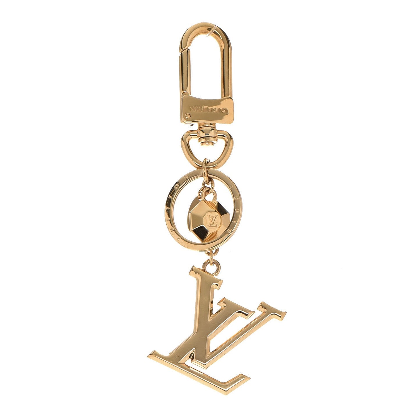 LV Facettes Bag Charm Key Holder Gold