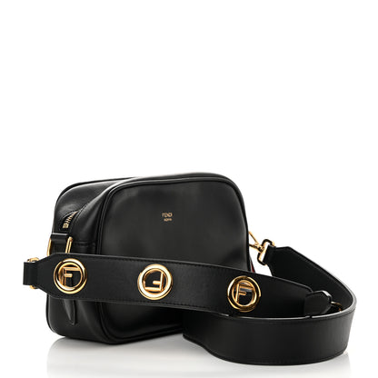 Fendi Vitello Century F is Fendi Bi-Color FF 1974 Embossed Camera Case Maya Black 3 of 13