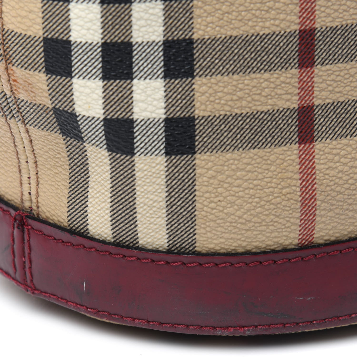 Burberry Haymarket Check Shoulder Bag Red 24 of 36