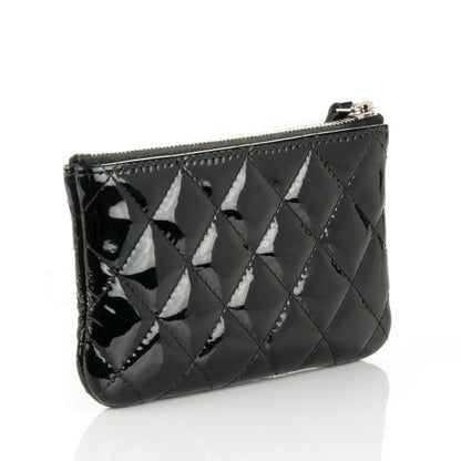 Chanel Patent Quilted Small Cosmetic Case Black 3 of 7
