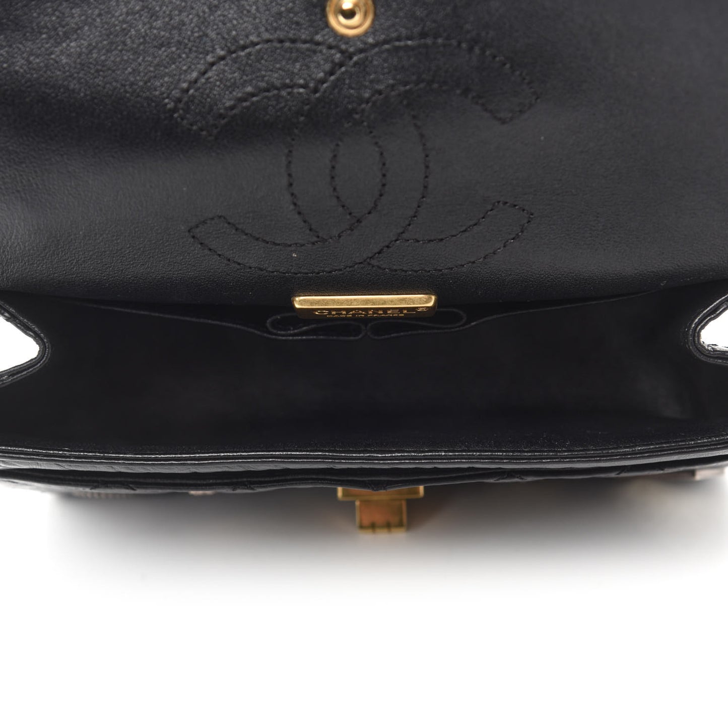 Aged Calfskin Casino 2.55 Reissue 224 Flap Black