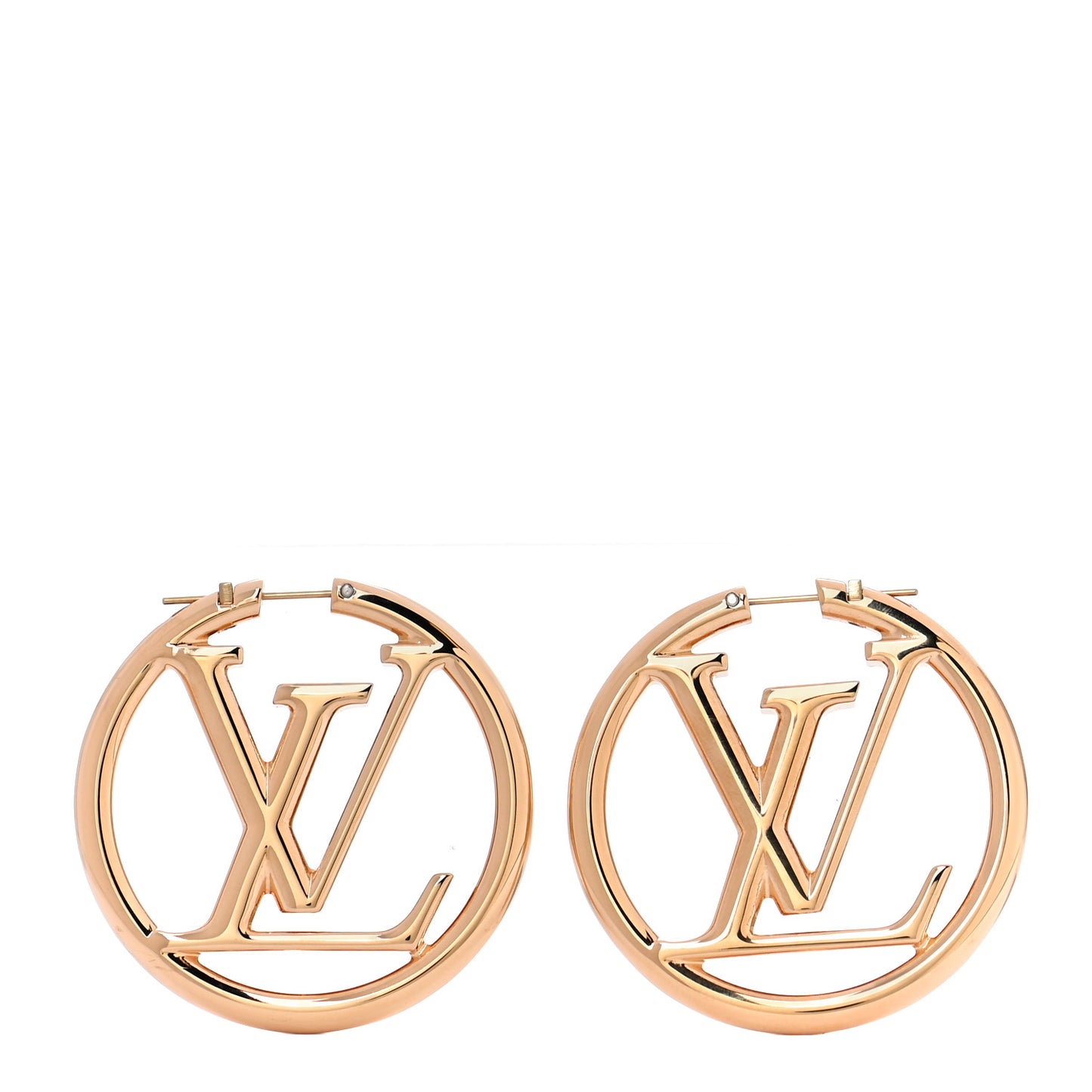 Metal Louise Hoop Earrings Gold