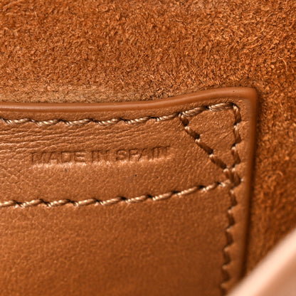 Chloe Calfskin Whipstitch Mini Marcie Round Crossbody Bag Light Tan 7 of 11
